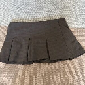 Zara Brown Pleated Skirt